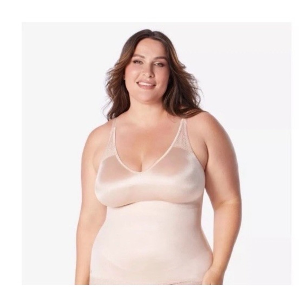 NEW RUBY RIBBON PIN UP CAMI WOMENS size 50 Pale Nude Lace Shapewear